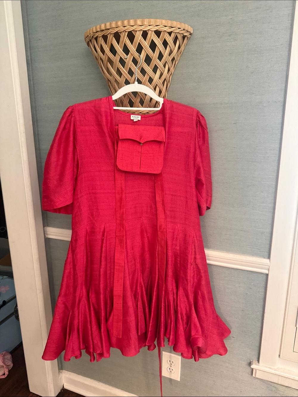 RHODE Resort Bright Pink Textured dress